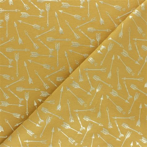 Anti uv +40spf chlorine resistant, ideal for splashing in a pool all day long. Cotton Jersey fabric - yellow/Gold Arrow Passion - MPM