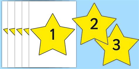 0 20 On A4 Yellow Stars Teacher Made