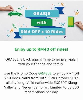 **only for klang valley drivers. Grab Promo Code RM4 OFF 10 Rides Except Klang Valley ...