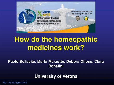 Pdf How Do The Homeopathic Medicines Work