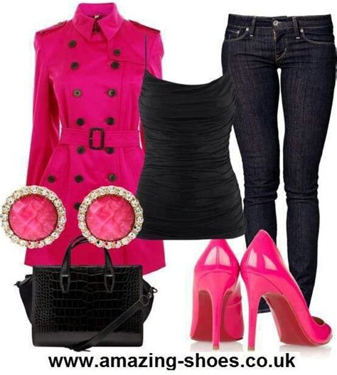 Black And Pink Outfit Fashion Casual Fashion Clothes Design