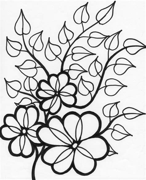 Download and print these large coloring pages for free. summer flowers printable coloring pages - Free Large Images