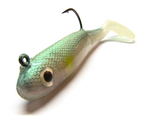 Kiddy Sidewinder Minnows Weighted Soft Plastic Lures 55 Green