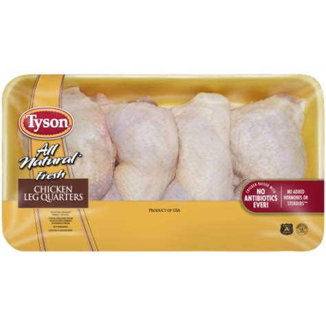 Tyson All Natural Fresh Chicken Leg Quarters 5 Lb Qfc