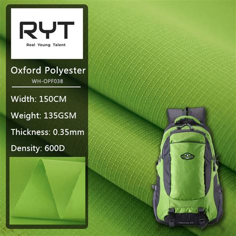 135gsm 035mm Oxford Polyester Fabric Woven Durable Waterproof Fabric