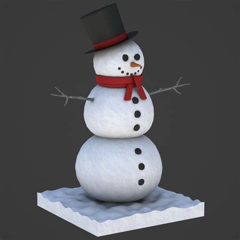 Realistic Snowman Max