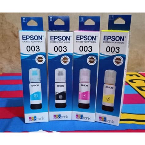 Jual Tinta Epson 003 Original Untuk Printerl1110l3100l3110l3150 Shopee Indonesia