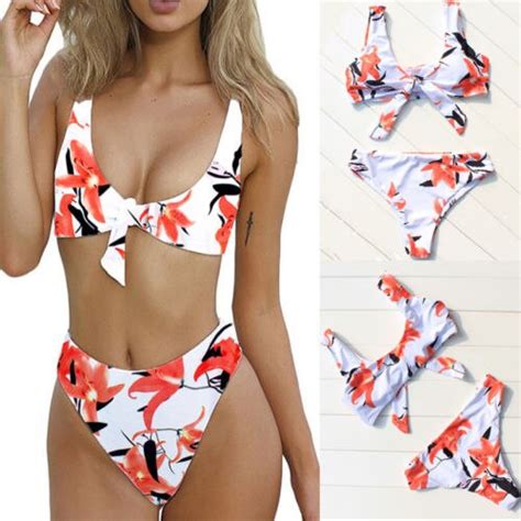 sexy women bandage bikini set push up padded bra swimsuit triangle swimwear bathing bath bath