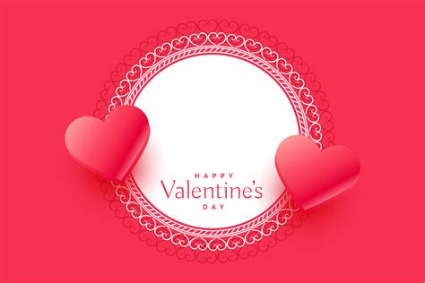 Beautiful Valentines Day Hearts Greeting With Text Space Download