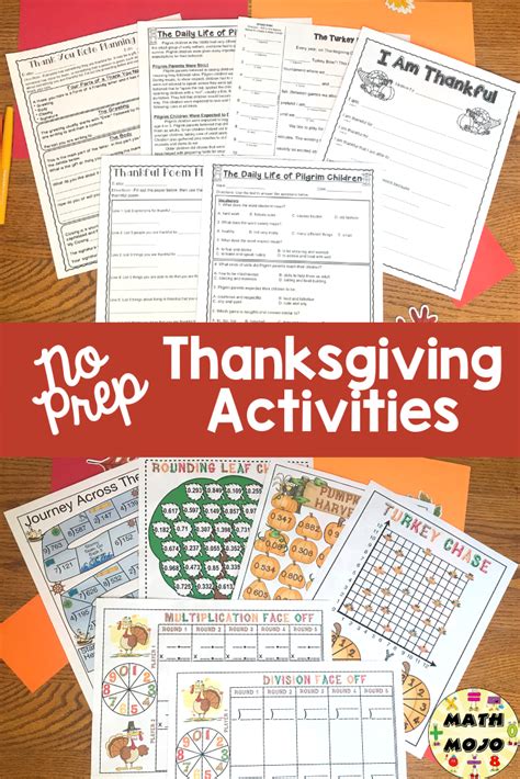 5th Grade Thanksgiving Worksheets Design Corral