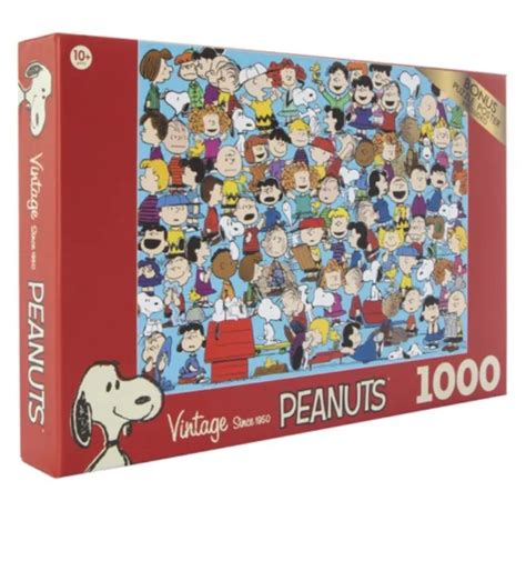 Vintage Peanuts Cast Of Characters Snoopy 1000 Piece Puzzle New In Box