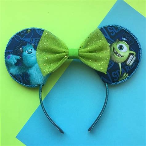 Monsters Inc Mouse Ears Sully And Mike Wazowski Ears Etsy Disney