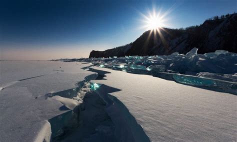 The Gorgeous Gem Like Turquoise Ice Of Russias Lake Baikal