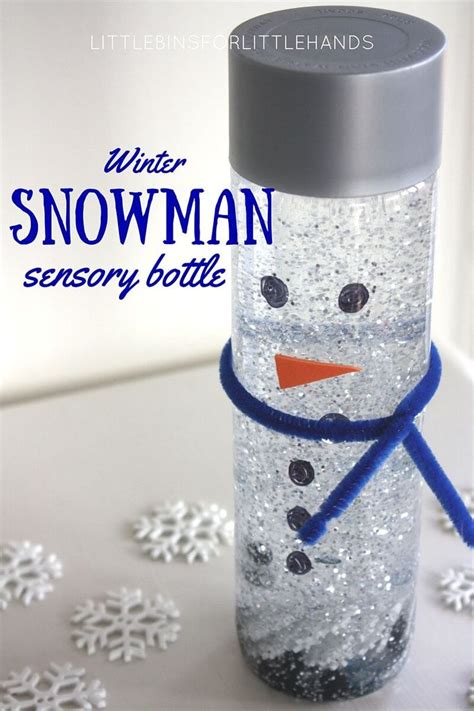 Snowman Sensory Bottle Winter Activity For Kids With Images