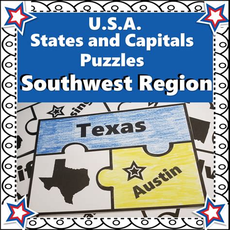Southwest Region Us States Puzzles Made By Teachers
