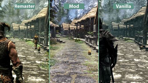 Skyrim Special Edition Versus Pc Mods Graphics Comparison Mygaming