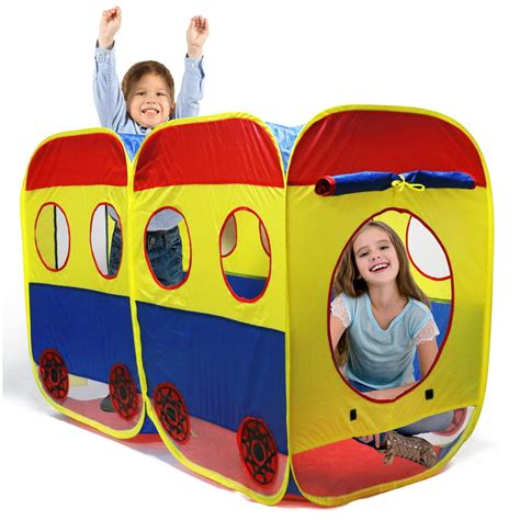 Vokodo Kids Pop Up School Bus Play Tent Magical Playhouse Tunnel