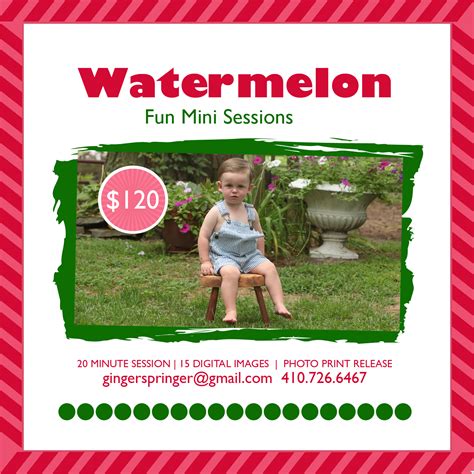 Ginger Springer Photography Watermelon Mini Sessions
