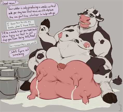 Rule 34 2020 After Transformation Anthro Bodily Fluids Bovid Bovine Bucket Cattle Comic