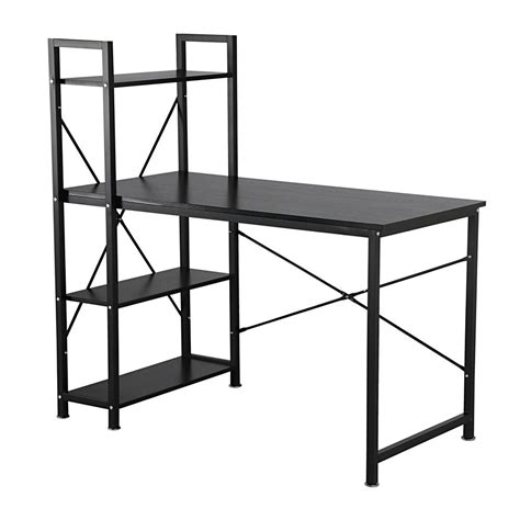 Bookcase with folding desk, brassex multi tier bookcase with fold down desk black disc br 172091 modern furniture canada. Utopia Alley Modern Style Computer Desk with 4-Tier ...