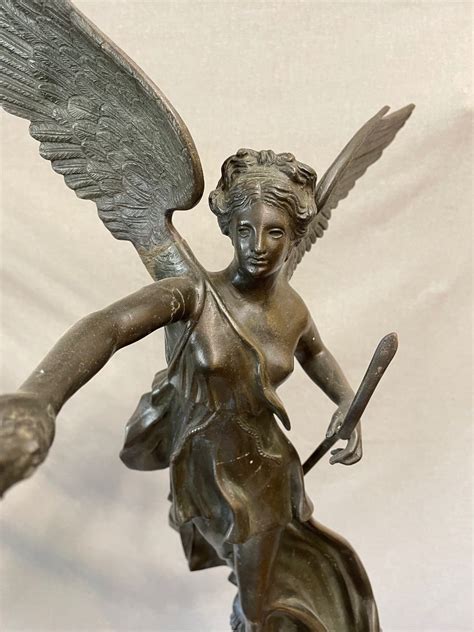 Proantic Winged Victory In Bronze Late Nineteenth Twentieth Centur