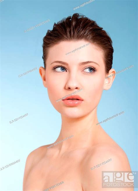 Close Up Of Nude Woman S Face Stock Photo Picture And Royalty Free