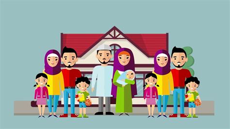 Gambar Keluarga Besar Kartun Husnamas