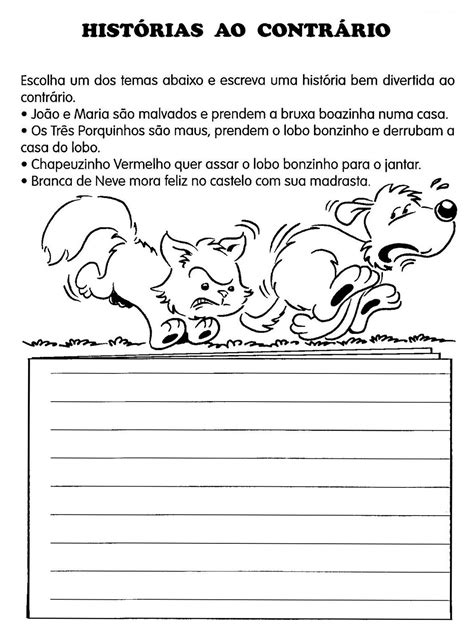 Cantinho Da Pedagogia Atividades Para Produçao De Texto