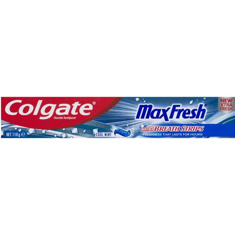 Colgate Max Fresh Breath Toothpaste Cool Mint 110g Woolworths