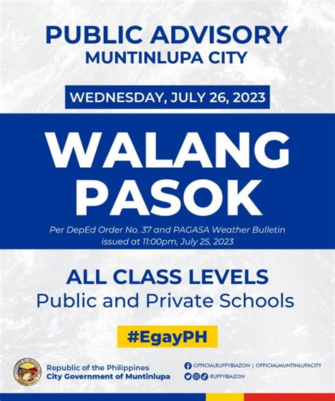 Walangpasok Class Suspensions For July 26 Due To Typhoon Egay Inquirer News