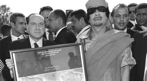 Gaddafi And Berlusconi Launch Libya Highway Project