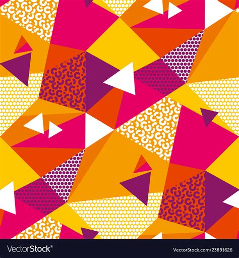 Abstract Geometric Shapes Color Seamless Pattern Vector Image