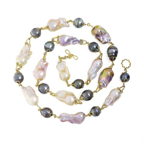 Tahitian Baroque Pearl Necklace For Sale At Stdibs
