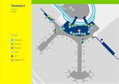 Terminal 1 Toronto Pearson International Airport Yyz Map