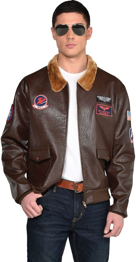 Top Gun Bomber Jacket Adult Costume Maverick Goose Tom Cruise Leg