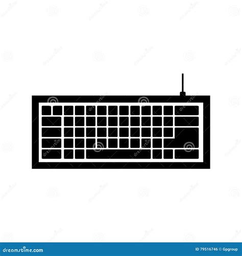 Computer Keyboard Icon Image Stock Vector Illustration Of Graphic
