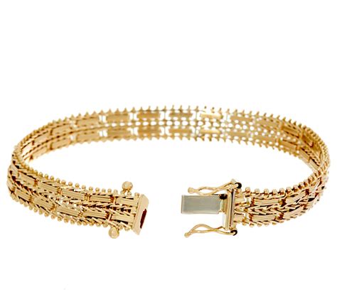 Imperial Gold Mirror Bar Bracelet 14k Gold 165g 185g