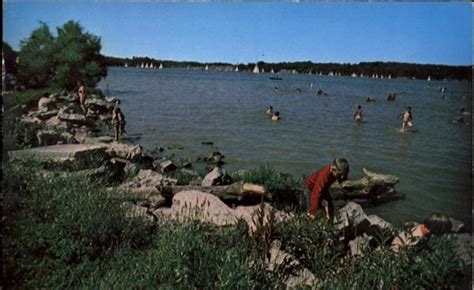 Children Enjoy Scenery West Of The South Shore Beach Cowan Lake State