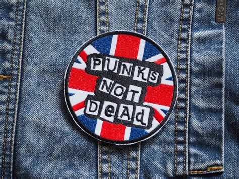 Punks Not Dead Embroidered High Quality Patch Punk Exploited Etsy
