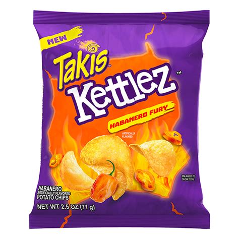 Takis Kettlez Potato Chips Habanero Fury 25 Ounce Bags 6ct