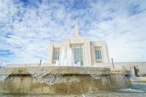 Fountain Of Living Water Ogden Utah Temple Photograph By Mark Lacy