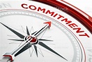 Commitment Concept Arrow Of A Compass Pointing Commitment ...