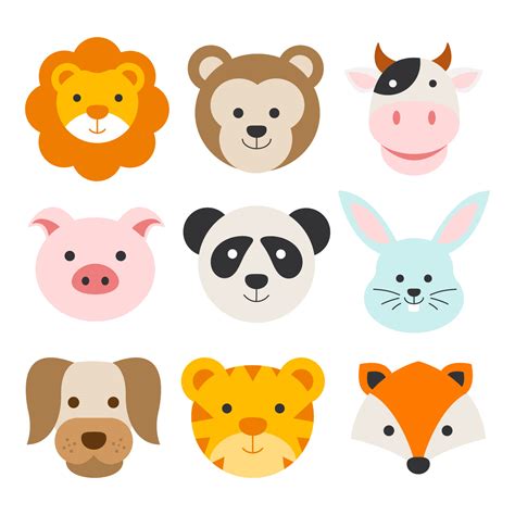 Animal Face Vector Art Icons And Graphics For Free Download