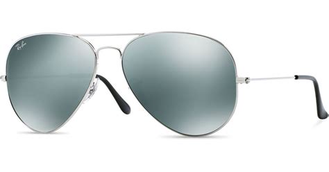 Ray Ban Mirrored Aviator Sunglasses 62mm In Gray For Men Lyst