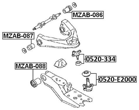 Ball Joint Front Lower Arm For Mazda E2000 Sk 1999 2006 Ebay