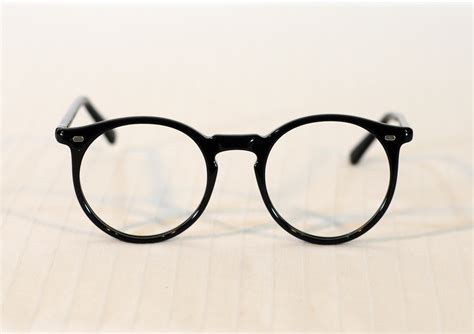 60s Eyeglasses Frames Oversized Round Black Plastic Vanity Nos