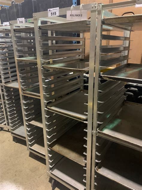 20 Section Aluminum Mobile Bakers Rack With 5 Baking Sheets