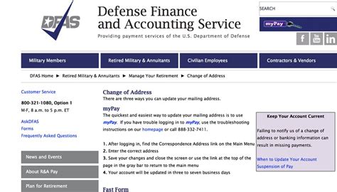 How To Update My Dfas Address Pocket Sense