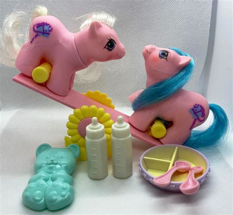 Tuggles And Toddles Sticky And Sniffles G1 My Little Pony Etsy Uk
