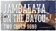 Jambalaya (On The Bayou) Guitar Tutorial - Hank Williams | 2-Chord Easy ...